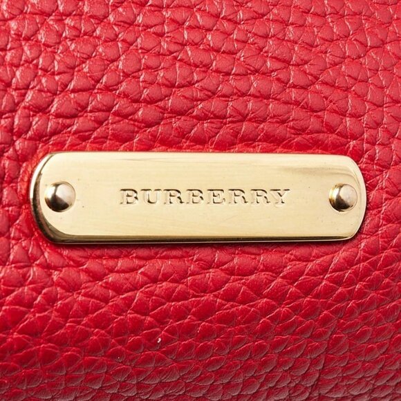 Burberry Red Leather Canterbury Tote Bag - Picture 4 of 11
